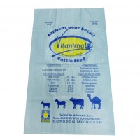 Production plastic woven 25kg sack / fish feed polypropylene bags